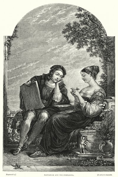 Raffaelle and the Fornarina (نقش) بواسطة جدار أوغسطس (بعد) Callcott