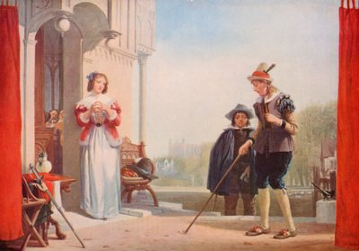 شكسبير: Slender and Anne Page ، The Marry Wives of Windsor ، الفصل الأول ، المشهد 1 (لون ليثو) بواسطة جدار أوغسطس (بعد) Callcott