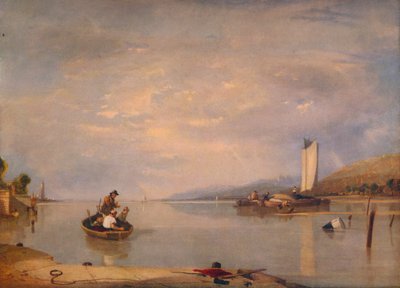Dead Calm ، قوارب قبالة قلعة Cowes ، c1841 بواسطة أوغستس وول Callcott