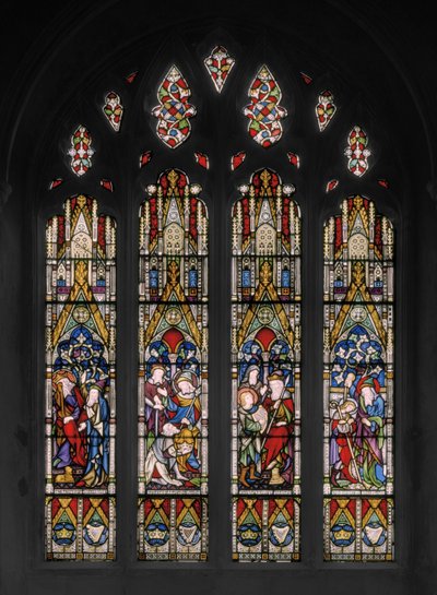 مشاهد كتابية لداود وشاول ، 1852 (زجاج ملون) بواسطة Augustus Welby Northmore Pugin