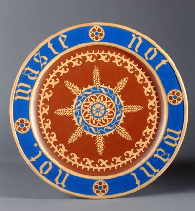 صفيحة الخبز ، المصنعة من قبل شركة Minton and Company ، ج .1849 (السيراميك) بواسطة Augustus Welby Northmore Pugin