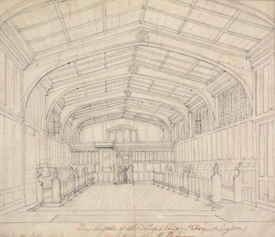 كنيسة قصر رئيس الأساقفة، كرويدون: منظر من الطرف الشرقي بواسطة Augustus Welby Northmore Pugin