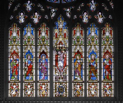 صلب مع القديسين ، 1851 (زجاج ملون) بواسطة Augustus Welby Northmore Pugin