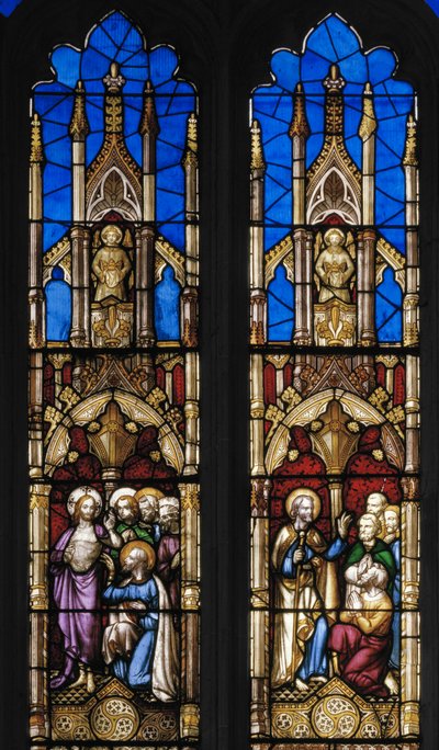 الأحداث في حياة القديس توما الرسول ، التفاصيل ، ج .1843 (زجاج ملون) بواسطة Augustus Welby Northmore Pugin