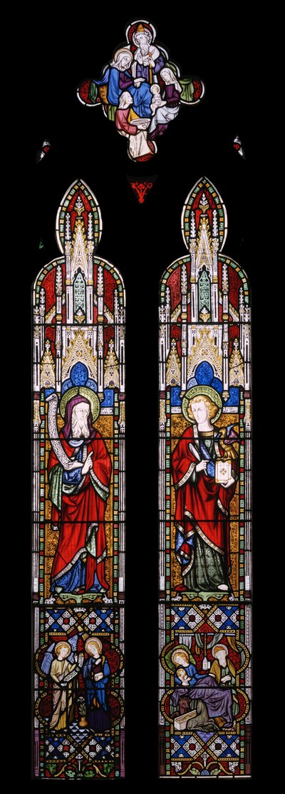 إشعياء والقديس يوحنا الإنجيلي ، 1850 (زجاج ملون) بواسطة Augustus Welby Northmore Pugin