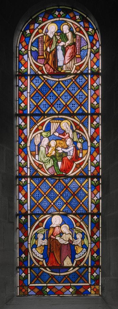 حياة سانت آن ، 1848 (زجاج ملون) بواسطة Augustus Welby Northmore Pugin