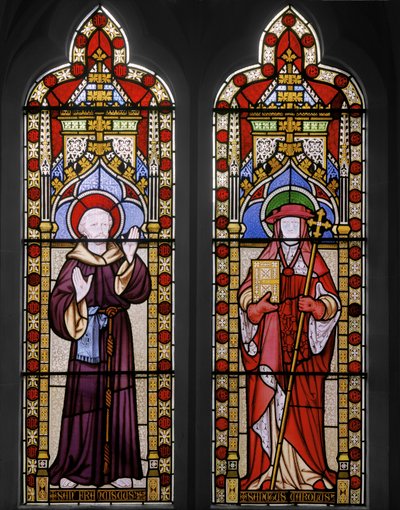 القديس فرنسيس الأسيزي والقديس كارولوس ، 1847 (زجاج ملون) بواسطة Augustus Welby Northmore Pugin