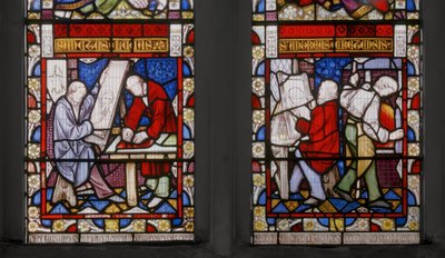 نافذة سان لوك ، تفاصيل ، 1853 (زجاج ملون) بواسطة Augustus Welby Northmore Pugin
