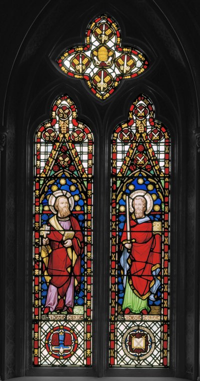 القديس بطرس والقديس بولس ، عام 1845 (زجاج ملون) بواسطة Augustus Welby Northmore Pugin