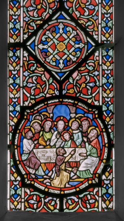 آلام المسيح ، النافذة الشرقية ، التفاصيل ، 1848-50 (زجاج ملون) بواسطة Augustus Welby Northmore Pugin