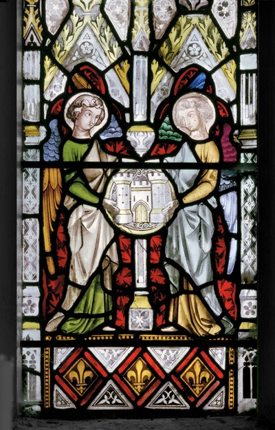 العذراء والمسيح بمشاهد من حياتها ، التفاصيل ، 1851 (زجاج ملون) بواسطة Augustus Welby Northmore Pugin