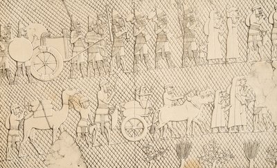 التفاصيل من الأسرى والغنائم من مدينة لخيش ، توضيح من آثار نينوى ، 1858 بواسطة أوستن هنري لايارد