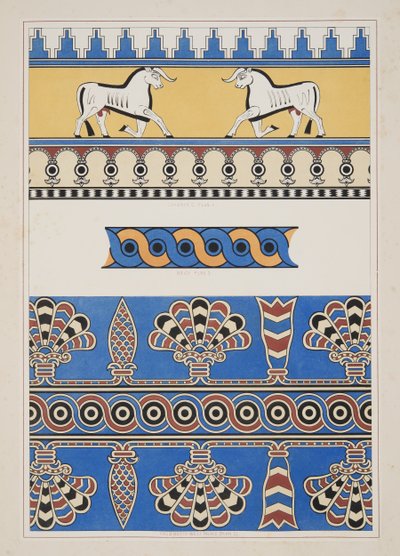 زينة مرسومة من نمرود ، من آثار نينوى ، حانة. 1849 بواسطة أوستن هنري لايارد
