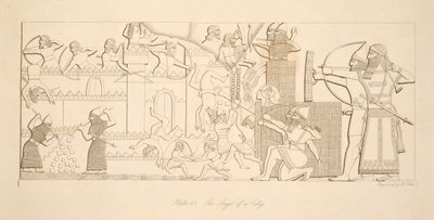 سيج مدينة ، من آثار نينوى ، حانة. 1849 بواسطة أوستن هنري لايارد