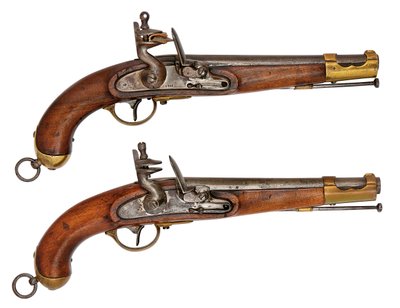 دعامة من مسدسات الخدمة Flintlock النمساوية مقاس 16.9 مم بواسطة المدرسة النمساوية