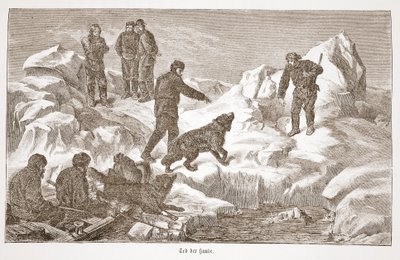 الصيد مع الكلاب ، 1876 بواسطة المدرسة النمساوية