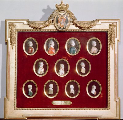 جوزيف الثاني (1741-1790) الإمبراطور الروماني المقدس وملك بوهيميا والمجر وإخوانه وأخواته ، بما في ذلك أخته ماري أنطوانيت (1755-1793) (شمع) بواسطة المدرسة النمساوية