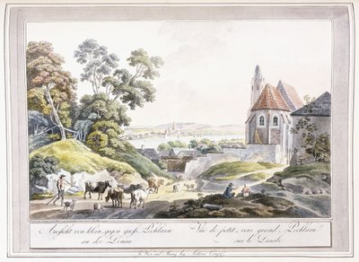 منظر لبيجلارن الصغير والكبير على نهر الدانوب ، 1779-1792 بواسطة المدرسة النمساوية