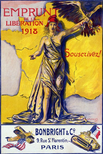 ملصق "" قرض التحرير 1918: اشترك! "" - سوف. بواسطة B. Chavannaz ، الحقوق محفوظة. بواسطة ب. شافاناز