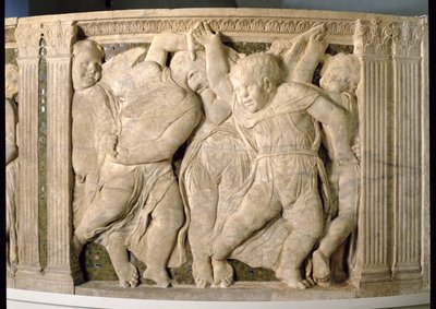 لوحة ما بعد الترميم رقم السابع من المنبر الخارجي لكاتدرائية براتو بواسطة B. di Donatello و Michelozzo
