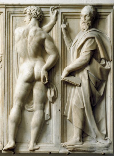 النبي وإغنودو نقش رخامي منخفض من Baccio Bandinelli (1493-1560) بواسطة باكيو باندينيلي