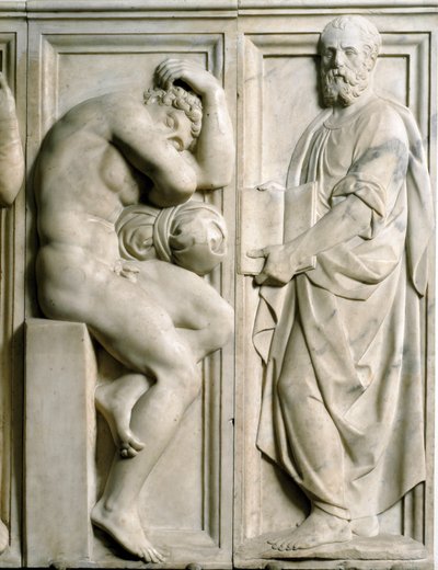 النبي وإغنودو نقش رخامي منخفض من Baccio Bandinelli (1493-1560) بواسطة باكيو باندينيلي