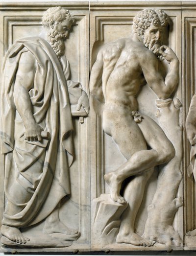 النبي وإغنودو نقش رخامي منخفض من Baccio Bandinelli (1493-1560) بواسطة باكيو باندينيلي