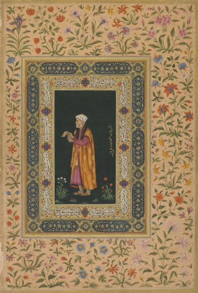 صورة شخصية لاعتماد الدولة ، سلالة موغال (ألوان مائية غير شفافة وذهبية على ورق) بواسطة Balchand (Attr. To)
