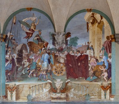 دخول كوزيمو الأول إلى سيينا في موكب انتصار كوزيمو الأول بواسطة Baldassare (161189) فرانشيسكيني