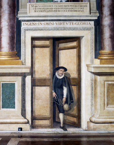 باب كاذب (القرن السادس عشر) ، من قبل Baldassare Croce (1558-1628) ، لوحة جدارية ، الجدار الجنوبي لغرفة Regal Room ، Town Hall ، روما ، لاتسيو ، إيطاليا بواسطة بالداسار كروس