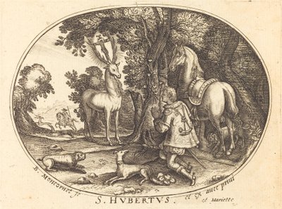 رؤية القديس هوبرت بواسطة Balthasar Moncornet