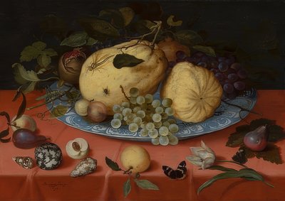 الفاكهة لا تزال الحياة مع بلح البحر والخزامى. 1620 بواسطة Balthasar van der Ast