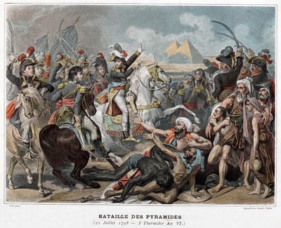 معركة الأهرامات: نابليون بونابرت في مصر عام 1798 (نقش) بواسطة البارون انطوان جان (بعد) جروس