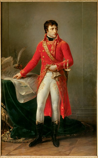 صورة بالحجم الكامل لنابليون بونابرت بصفته القنصل الأول (1769-1821) رسم أنطوان جان جروس (1771-1835). 1802. باريس ، متحف جوقة الشرف بواسطة البارون أنطوان جان جروس
