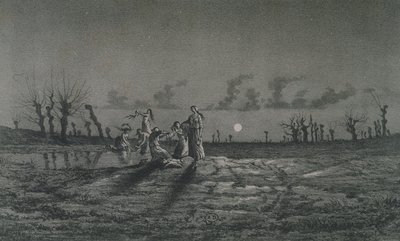 Lavandieres أو the Night Washerwomen ، توضيح لـ Legendes Rustiques by George Sand (1804-76) 1858 بواسطة Maurice Sand