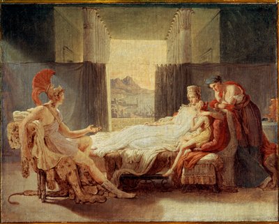 رسم تخطيطي لأينياس يخبر ديدو عن مصائب تروي ، قبل عام 1813 بواسطة البارون بيير نارسيس غيرين