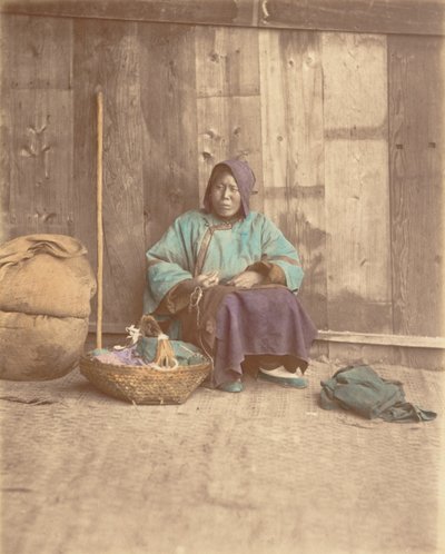 [امرأة صينية تجلس مع سلة] ، 1870. بواسطة البارون رايموند فون ستيلفريد
