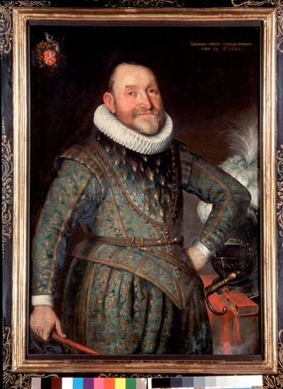 Portrait du poete francais Theodore Agrippa d'Aubigne - (صورة لثيودور أغريبا دوبيني (1552-1630) ، الشاعر والجندي الفرنسي) لوحة لبارثولوماوس ساربرج (1590 - بعد 1637) Dim 109،5x77،5 cm Bale (بازل) Kunstmuseum © Luisa Ricciarini / leemage بواسطة بارثولوماوس ساربرج
