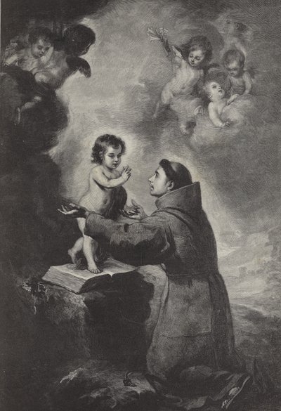 رؤية القديس أنتوني بادوا بواسطة Bartolomé Esteban Murillo