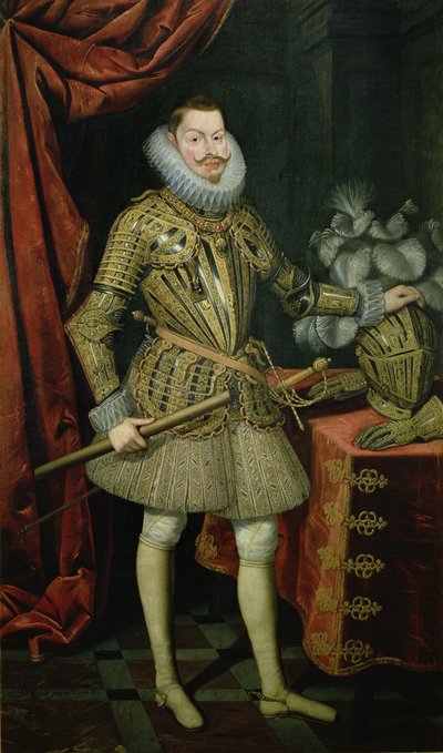 صورة لفيليب الثالث ملك إسبانيا (1578-1621) 1621 (زيت على قماش) بواسطة بارتولوم جونزاليس