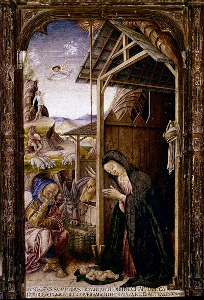 Polyptych of Conversano، تفاصيل الميلاد بواسطة بارتولوميو (وورشة عمل) فيفاريني