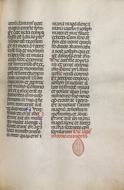 Missale: Fol. 122: يحتوي على موسيقى لـ Hely Hely Lama وما إلى ذلك داخل St. Mattion Passion ، 1469. بواسطة بارتولوميو كابورالي