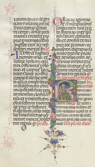 Missale: Fol. 387v: الموت يمثل هيكل عظمي مع منجل ، 1469. بواسطة بارتولوميو كابورالي