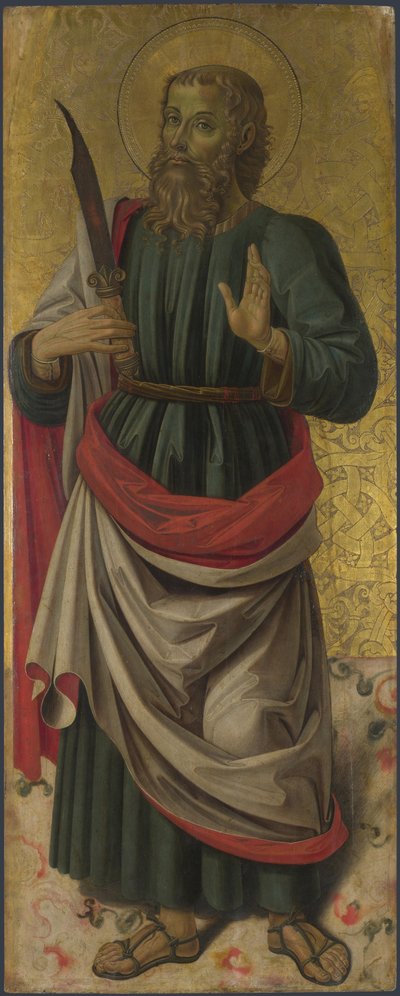 القديس بارثولوميو من Altarpiece: العذراء والطفل مع القديسين ، حوالي 1475 بواسطة بارتولوميو كابورالي