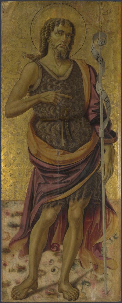 القديس يوحنا المعمدان من Altarpiece: العذراء والطفل مع القديسين ، حوالي 1475 بواسطة بارتولوميو كابورالي