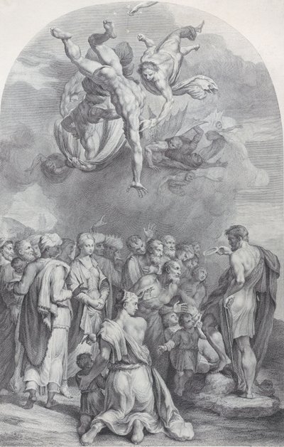 اللوحة 41: القديس يوحنا المعمدان يكرز لحشد كبير ويعمد الأطفال ، 1756. المؤلفون: بارتولوميو كريفيلاري ، جبرائيل سودرلينج. بواسطة بارتولوميو كريفيلاري ، غابرييل سودرلينج