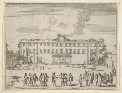Francesco I d'Este يبني Palazzo di Sassuolo ، من The Idea of a Prince and Hero Cris ... ، 1659. بواسطة بارتولوميو فينيس