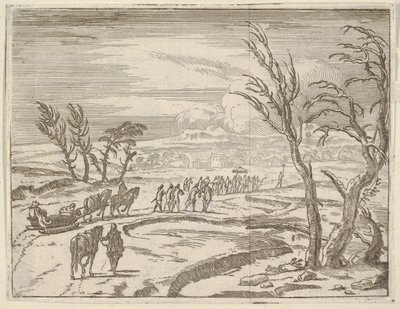 فرانشيسكو الأول ديستي ، على الرغم من انزعاجه ، يظهر تقواه أثناء السفر في الثلج ... ، 1659. بواسطة بارتولوميو فينيس