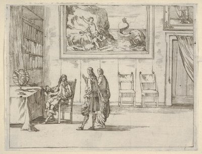 Francesco I d'Este يعرض الكلية العظيمة في دراساته ، من L'Idea di un Principe ed Er ...، 1659. بواسطة بارتولوميو فينيس