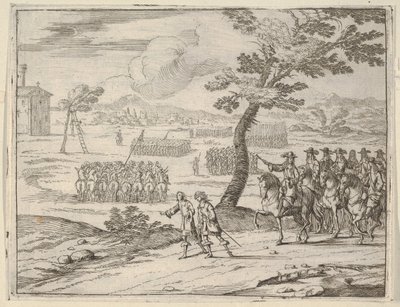 فرانشيسكو ديست يعاقب جنديًا بالموت سرق كأسًا من الكنيسة المقدسة ، 1659. بواسطة بارتولوميو فينيس